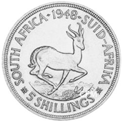 5 Shillings Argent Afrique du Sud 1948-1950