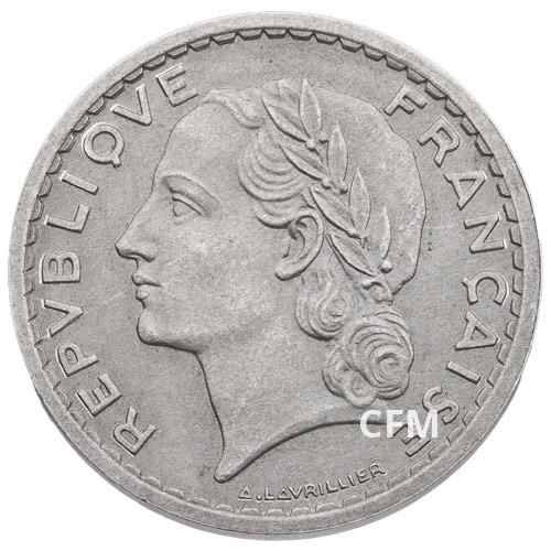 5 Francs aluminium type Lavrillier 1946