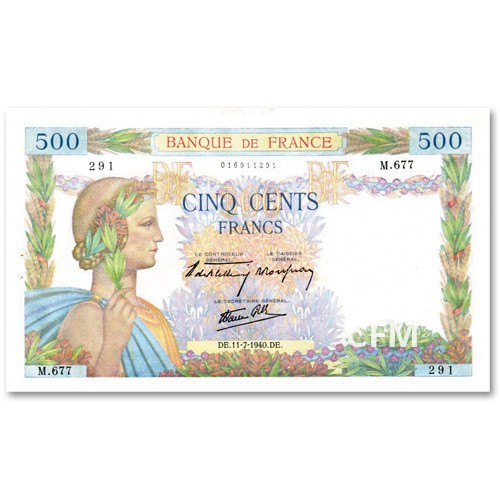 Billet 500 Francs La Paix 