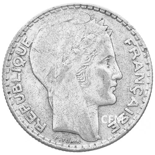 10 Francs Argent Turin 1937