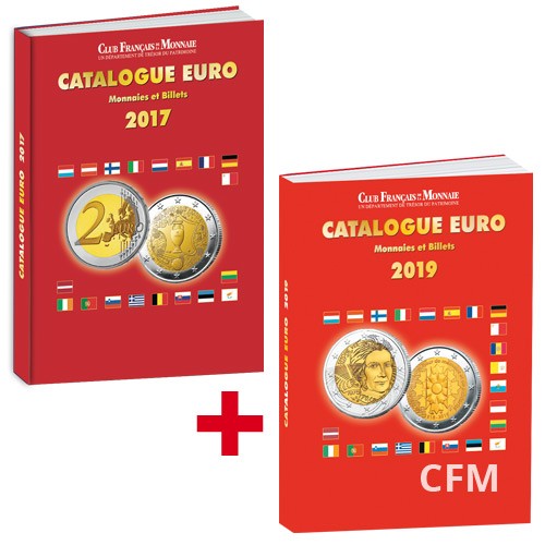 Le catalogue Euro 2019  Monnaies et Billets + le catalogue Euro 2017 OFFERT