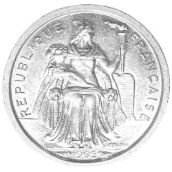 50 Centimes CFP Polynésie 1965 - Liberté assise