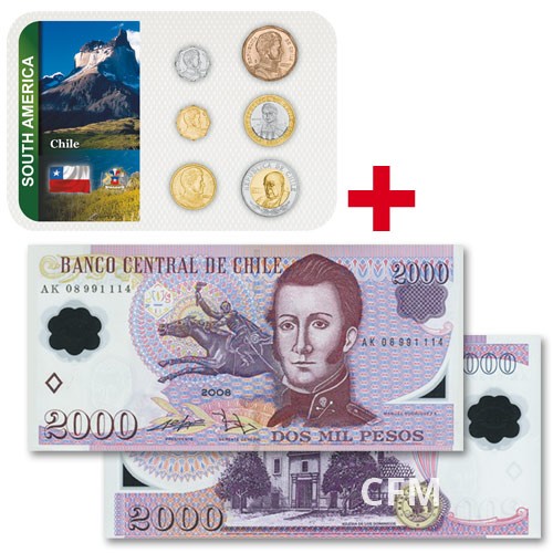 Lot des monnaies Chili