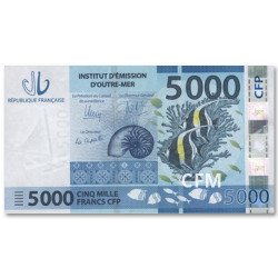 Billet 5 000 Francs CFP 2014