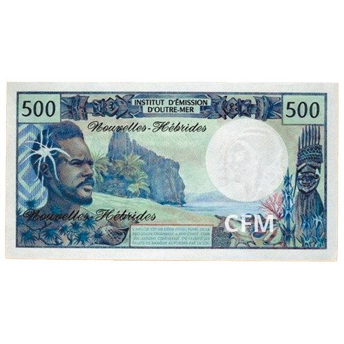 Billet 500 Francs Nouvelles Hébrides 1970-1980 