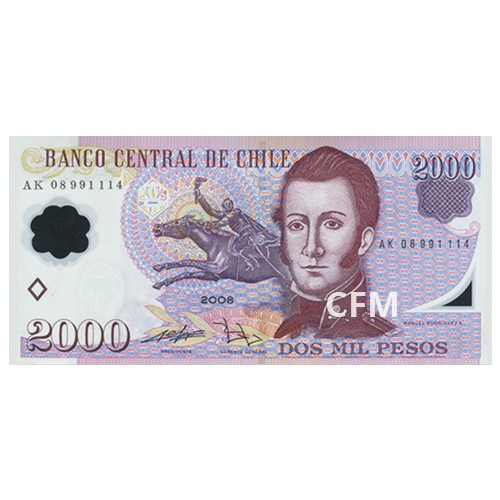 Billet 2 000 Pesos Chili 2018