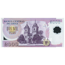 Billet 2 000 Pesos Chili 2018