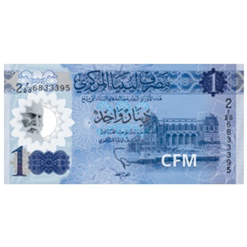Billet 1 Dinar Lybie 2019