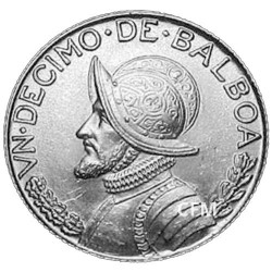 1/10ème Balboa Argent Panama 1961 - Vasco Nuñez de Balboa