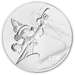 2 Dollars Argent BU 2019 Mickey - Fantasia