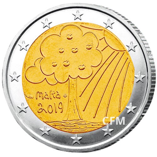 2 Euro Malte BU 2019 - Nature et environnement 2 Euro Malte BU 2019 - Nature et environnement