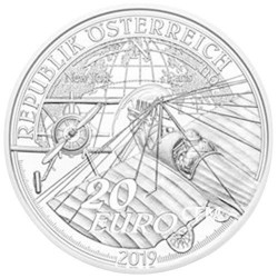 20 Dollars Argent Autriche BE 2019 - Vol motorisé