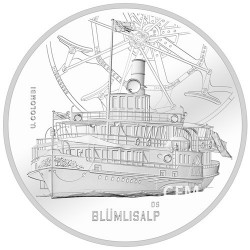 20 Francs Argent Suisse 2019 - Bateau à vapeur Blümlisalp
