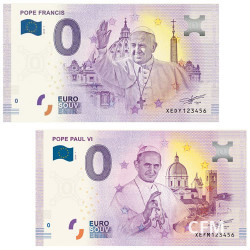 Lot des 2 billets Papes
