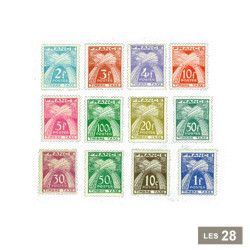 28 timbres-taxe France 1943-1946