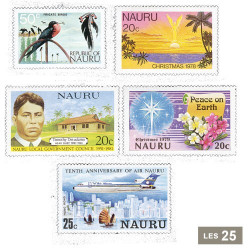 25 timbres Île Nauru