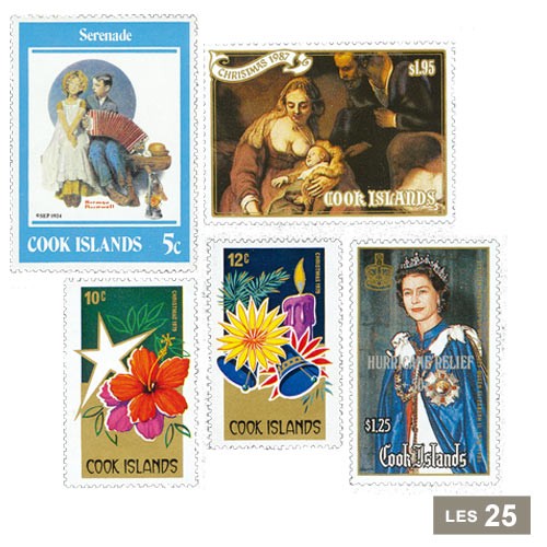 25 timbres Îles Cook