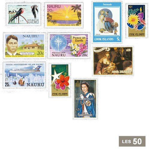  50 timbres Îles du Pacifique