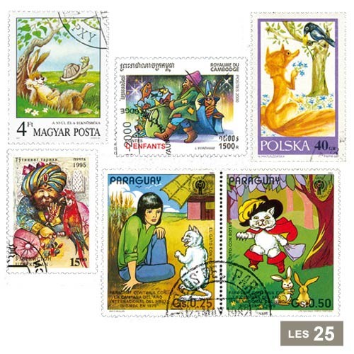 25 timbres Contes