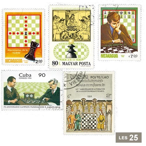 50 timbres Échecs