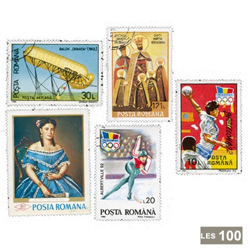 100 timbres Roumanie