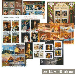 14 Blocs A. Renoir + 10 Blocs De Vinci OFFERTS