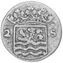 2 Stuivers Argent Pays-Bas