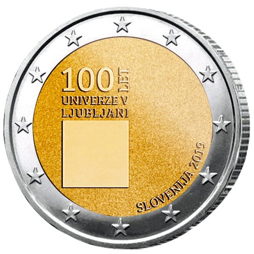 2 Euro Slovénie 2019 - 100 ans de l’université de Ljubljana