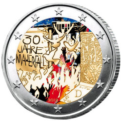2 Euro Allemagne 2019 colorisée - Chute du Mur de Berlin