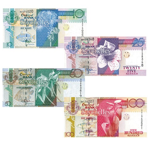 4 billets Seychelles 1998