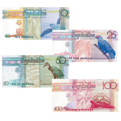 4 billets Seychelles 1998