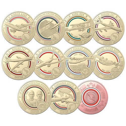 11 x 1 Dollar Australie 2020 - Compagnie Qantas 11 x 1 Dollar Australie 2020 - Compagnie Qantas