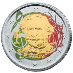 2 Euro Italie 2013 colorisée - Giuseppe Verdi