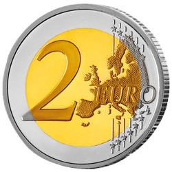 2 Euro Slovénie 2019 colorisée - 100 ans de l’université de Ljubljana