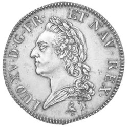 Écu d’Argent Louis XV à la vieille tête