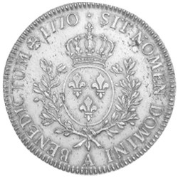 Écu d’Argent Louis XV à la vieille tête