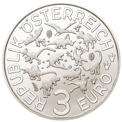 3 Euro Autriche 2020 Phosphorescente - Mosasaure