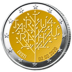 2 Euro Estonie 2020 - 100 ans du Traité de paix de Tartu