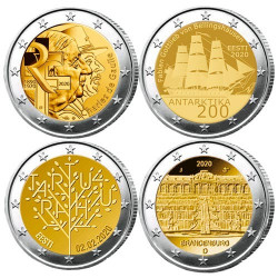 Lot des 4 x 2 Euro 2020