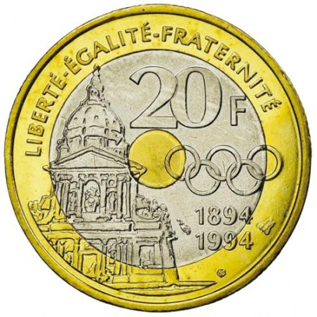 20 Francs Essai 1994 - Pierre de Coubertin
