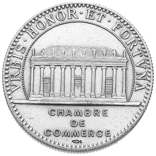 Médaille Argent – Chambre De Commerce De Nantes – XIXe Siècle – Bateau