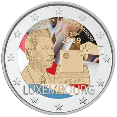 2 Euro Luxembourg 2019 - 100 ans du suffrage universel 2 Euro Luxembourg 2019 - 100 ans du suffrage universel