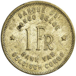 1 Franc Congo Belge 1944-1949