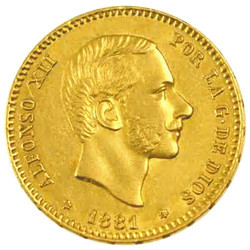 25 Pesetas Or Espagne 1876-1881 - Alfonso XII