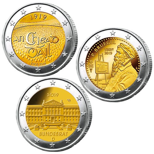 Lot des 3 x 2 Euro 2019