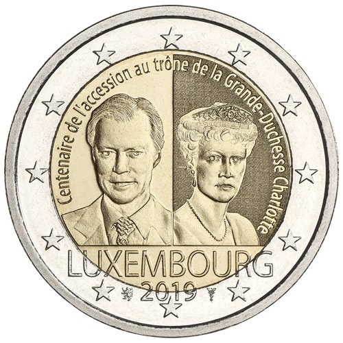 2 Euro Luxembourg 2019 - 100 ans de l'accession au trône de la Grande-Duchesse Charlotte