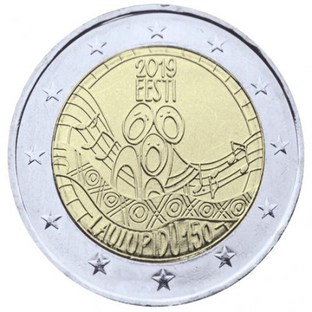 2 Euro Estonie 2019 - 150 ans du premier festival  de la chanson estonienne