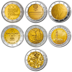 Lot des 7 x 2 Euro 2008