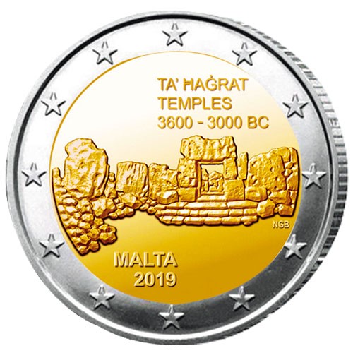 2 Euro Malte 2019 - Temples de Ta’ Hagrat