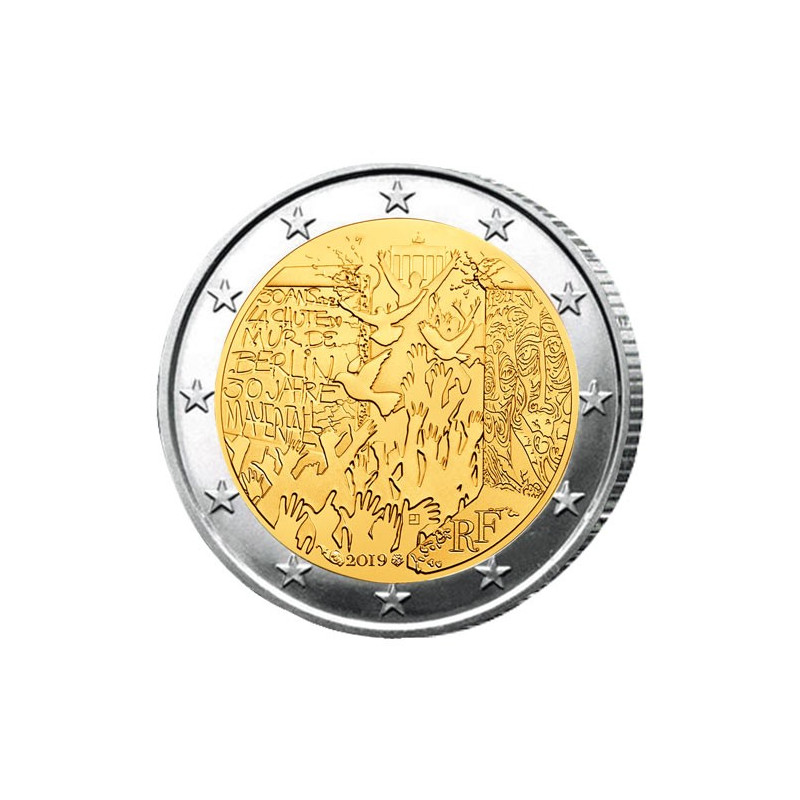 Pièces 2 Euros FRANCE 2019 - Mur de Berlin